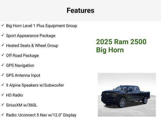 new 2025 Ram 2500 car, priced at $70,153