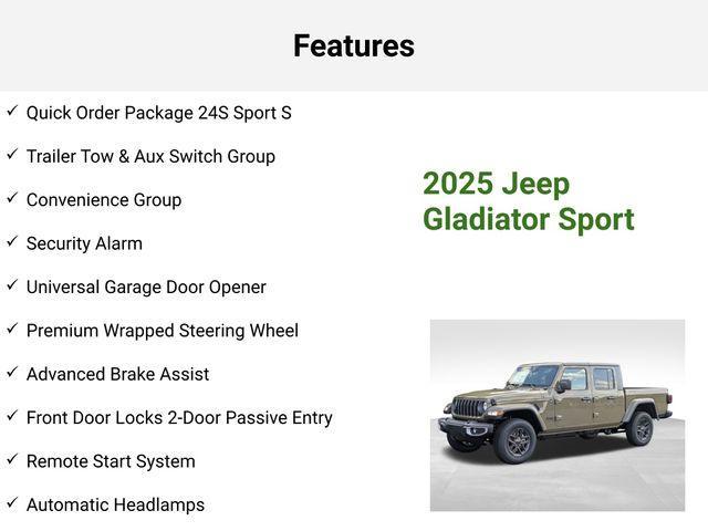new 2025 Jeep Gladiator car, priced at $45,395