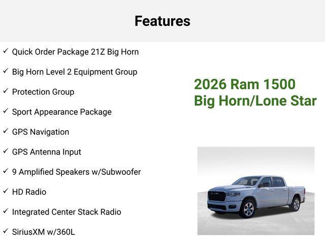 new 2026 Ram 1500 car, priced at $58,428