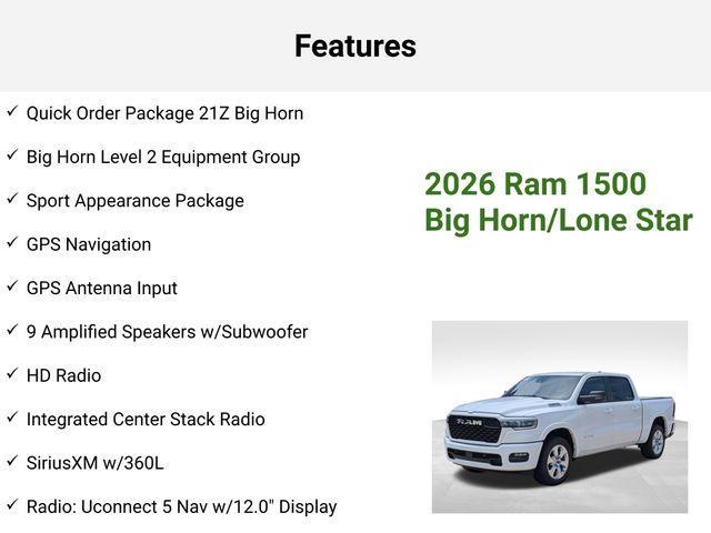 new 2026 Ram 1500 car, priced at $55,064