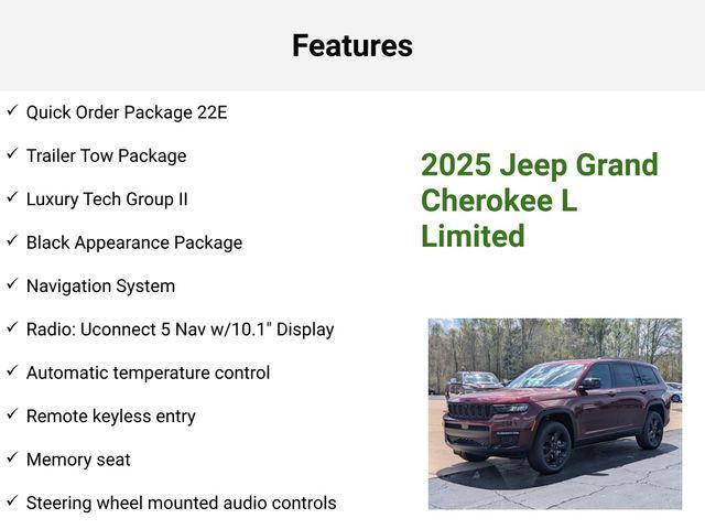 new 2025 Jeep Grand Cherokee L car, priced at $55,055