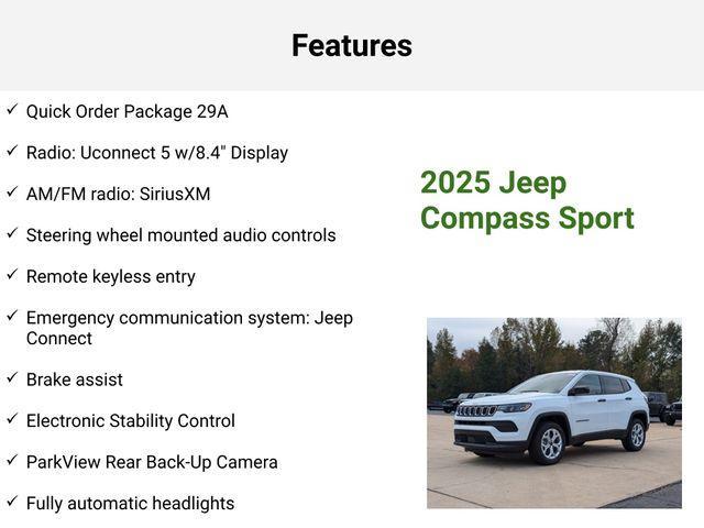 new 2025 Jeep Compass car, priced at $27,469