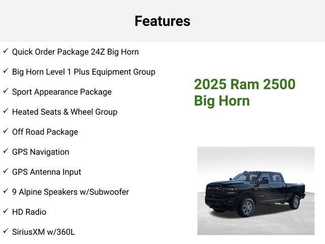 new 2025 Ram 2500 car, priced at $70,333