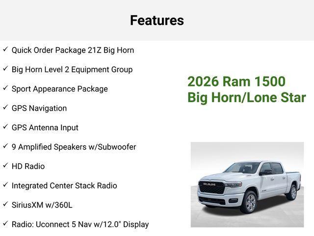 new 2026 Ram 1500 car, priced at $58,064