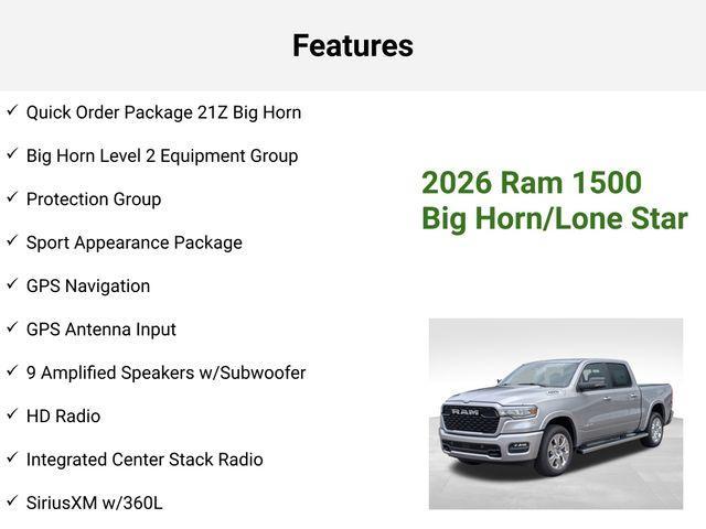 new 2026 Ram 1500 car, priced at $59,616