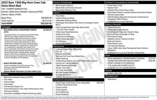 used 2022 Ram 1500 car, priced at $33,632