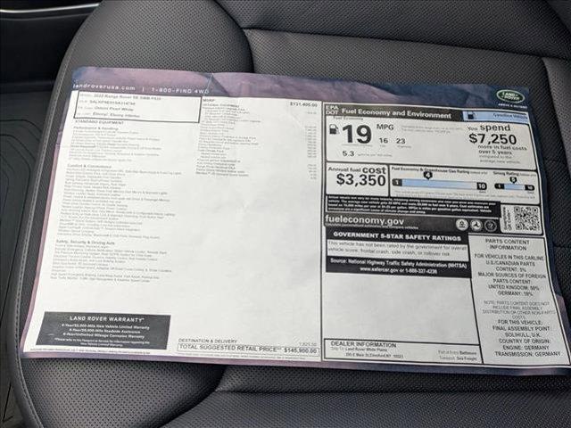 new 2025 Land Rover Range Rover car, priced at $145,900