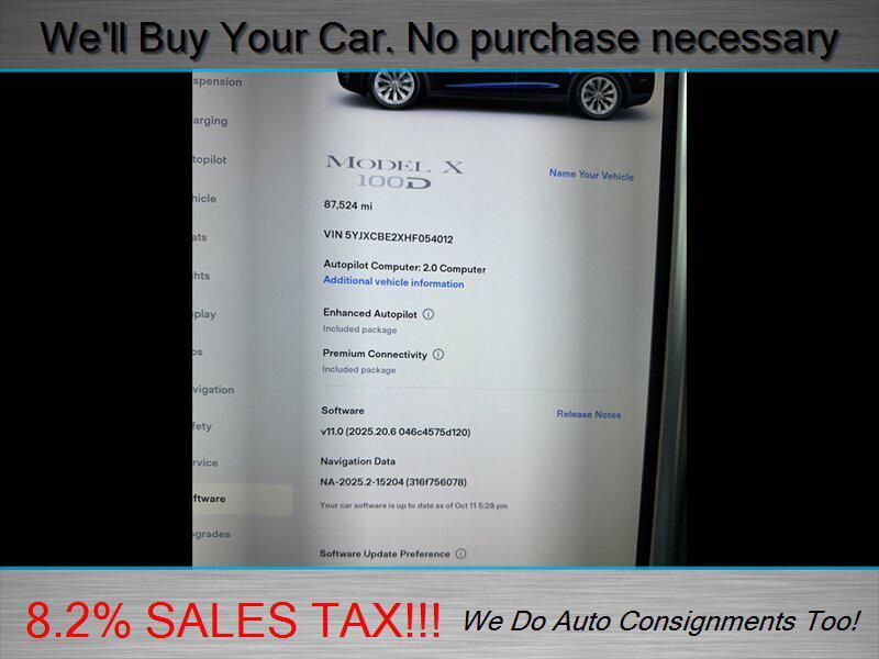 used 2017 Tesla Model X car, priced at $25,998