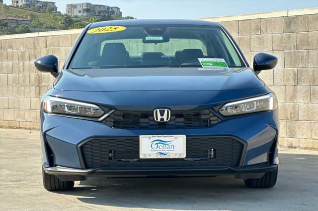 new 2025 Honda Civic car, priced at $25,800