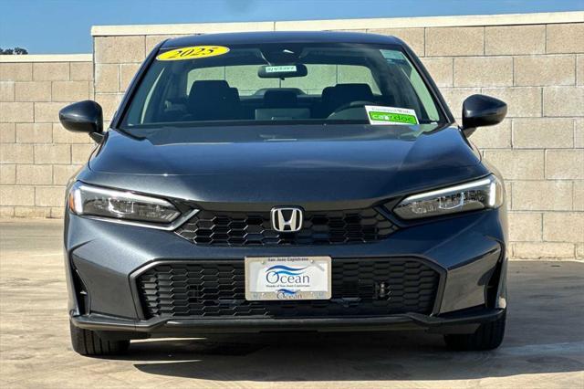 new 2025 Honda Civic car, priced at $25,345