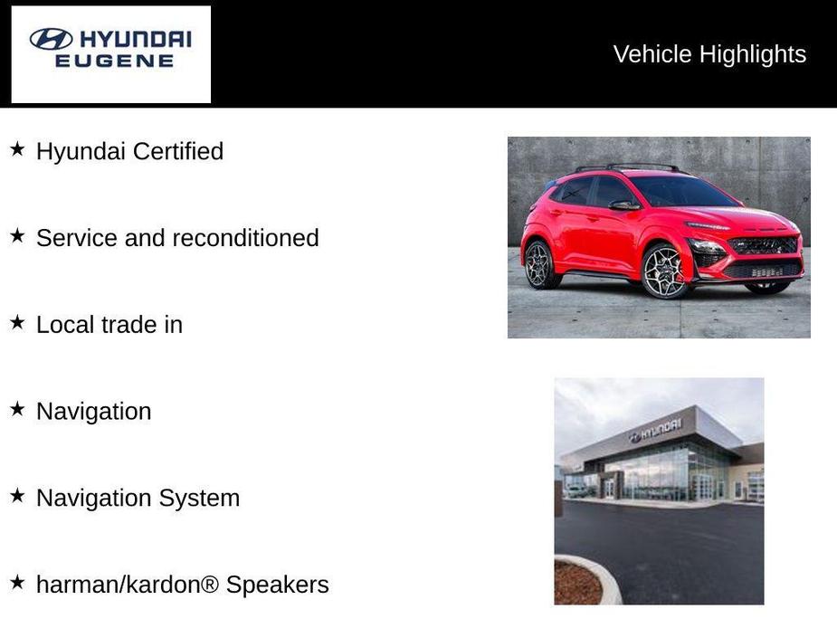 used 2023 Hyundai Kona N car, priced at $27,977