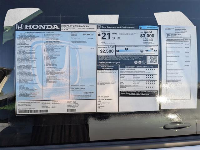 new 2025 Honda Pilot car, priced at $56,530