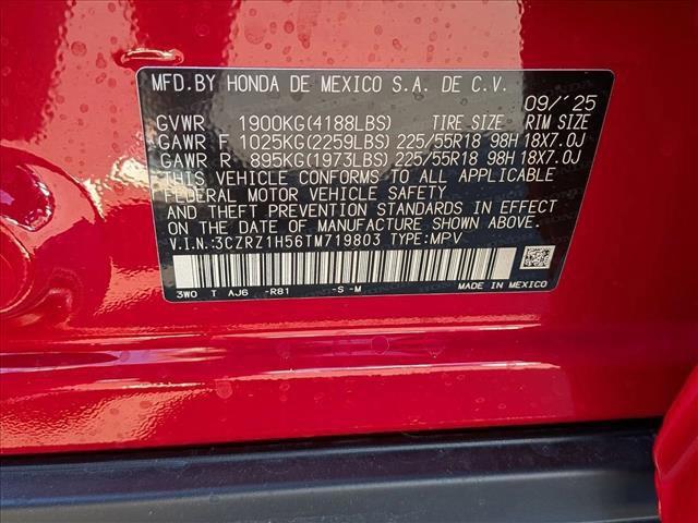 new 2026 Honda HR-V car, priced at $29,450