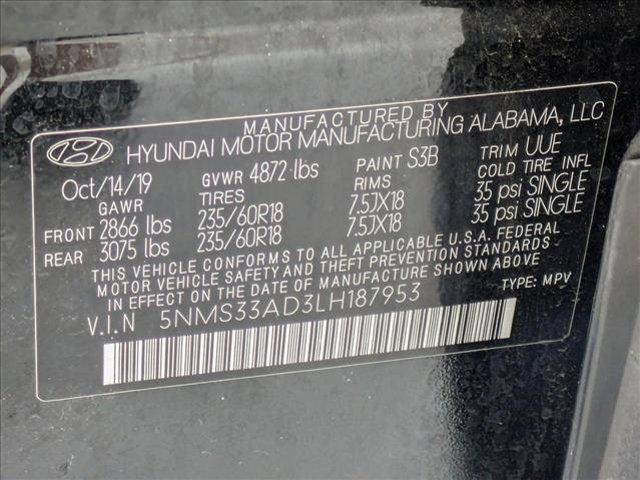used 2020 Hyundai Santa Fe car, priced at $17,955