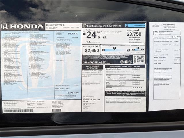 new 2025 Honda Civic Type R car