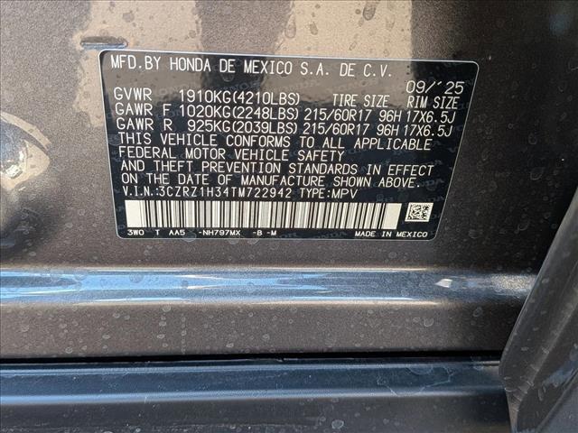 new 2026 Honda HR-V car, priced at $27,650