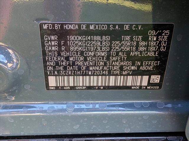 new 2026 Honda HR-V car, priced at $31,955