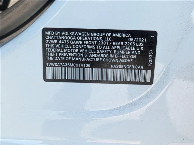 used 2021 Volkswagen Passat car, priced at $16,787