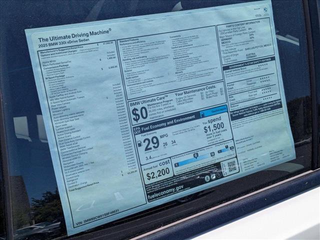 new 2025 BMW 330 car, priced at $53,325