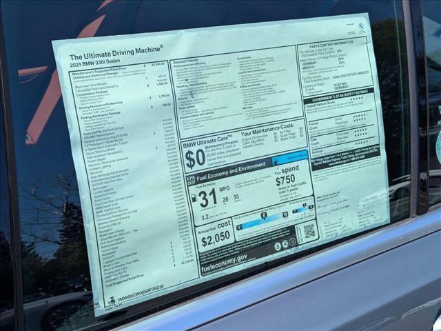 new 2025 BMW 330 car, priced at $53,130