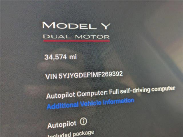 used 2021 Tesla Model Y car, priced at $30,955