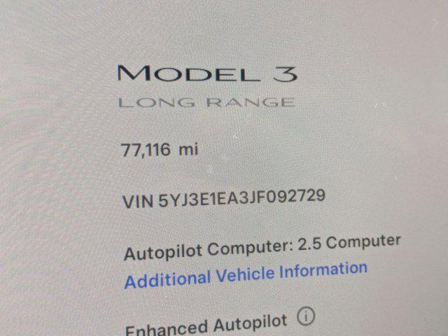 used 2018 Tesla Model 3 car, priced at $18,755