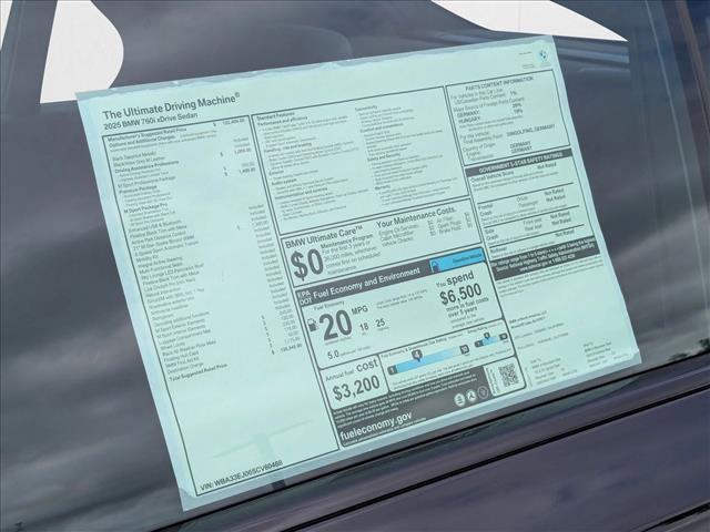 new 2025 BMW 760 car, priced at $130,045
