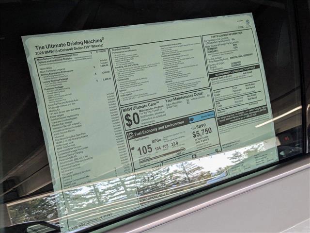 new 2025 BMW i5 car, priced at $74,720
