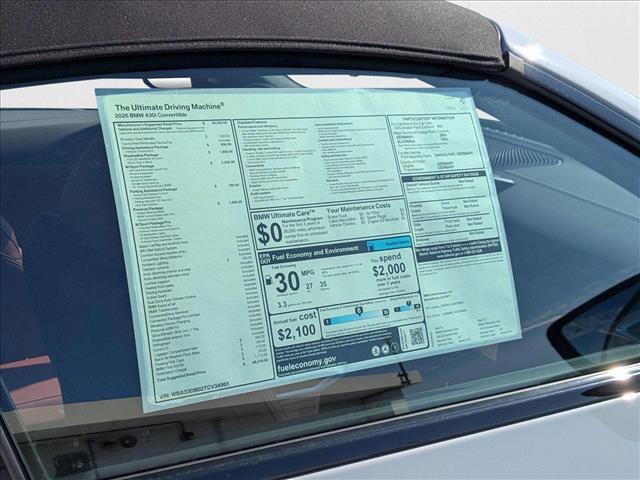 new 2026 BMW 430 car, priced at $69,510
