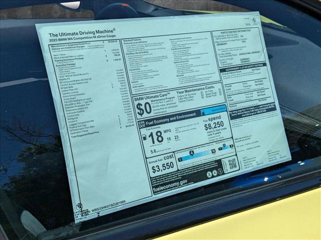 new 2025 BMW M4 car, priced at $98,445