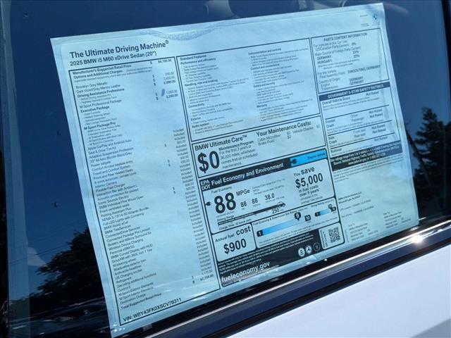 new 2025 BMW i5 car, priced at $97,725