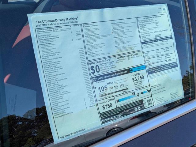 new 2025 BMW i5 car, priced at $73,970