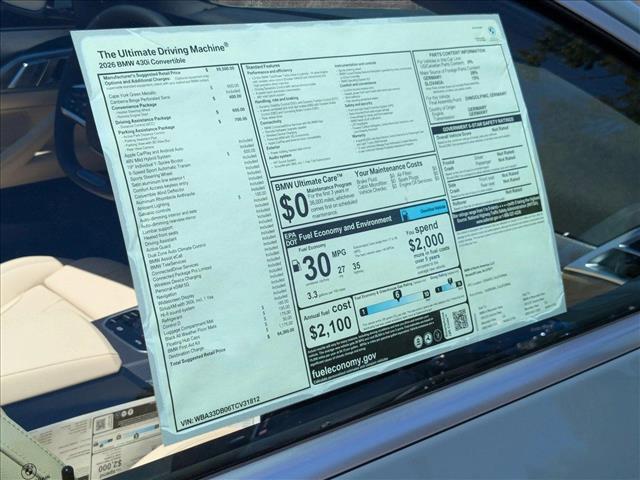 new 2026 BMW 430 car, priced at $64,360