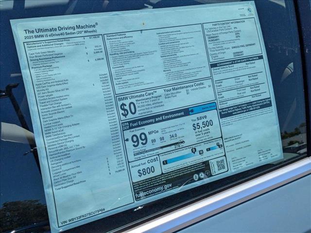 new 2025 BMW i5 car, priced at $75,005