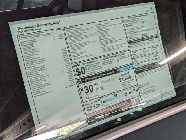 used 2024 BMW 530 car, priced at $54,777