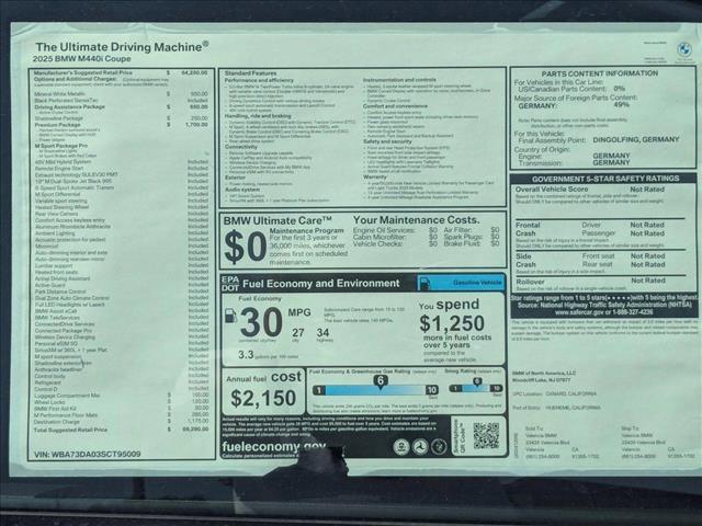 new 2025 BMW M440 car, priced at $69,290