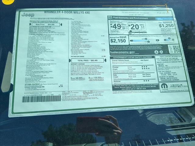 new 2025 Jeep Wrangler 4xe car, priced at $64,204