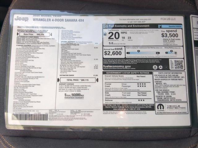 new 2025 Jeep Wrangler car, priced at $55,299