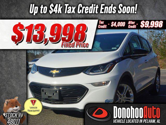 used 2021 Chevrolet Bolt EV car, priced at $13,998