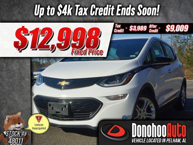 used 2021 Chevrolet Bolt EV car, priced at $12,998