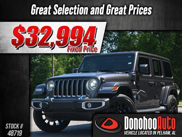 used 2022 Jeep Wrangler Unlimited 4xe car, priced at $32,994