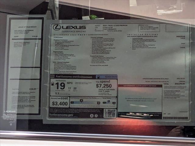 new 2024 Lexus LX 600 car, priced at $106,490