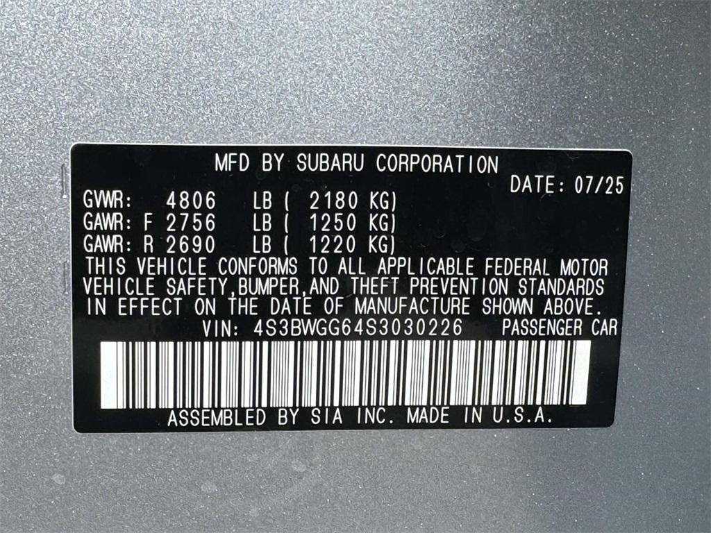 new 2025 Subaru Legacy car, priced at $36,632