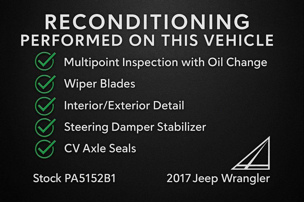 used 2017 Jeep Wrangler Unlimited car, priced at $17,499