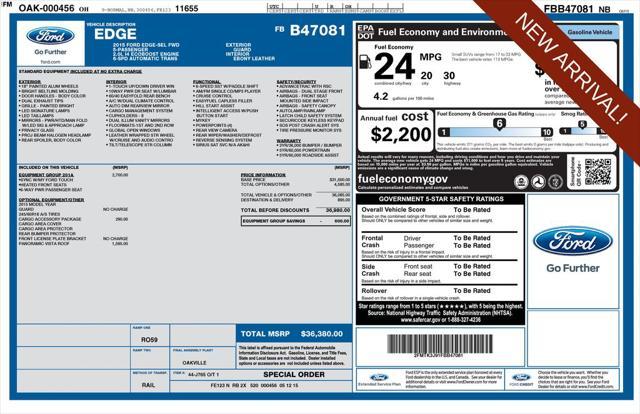 used 2015 Ford Edge car, priced at $11,228