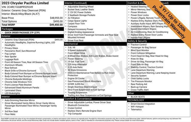 used 2023 Chrysler Pacifica car, priced at $28,588