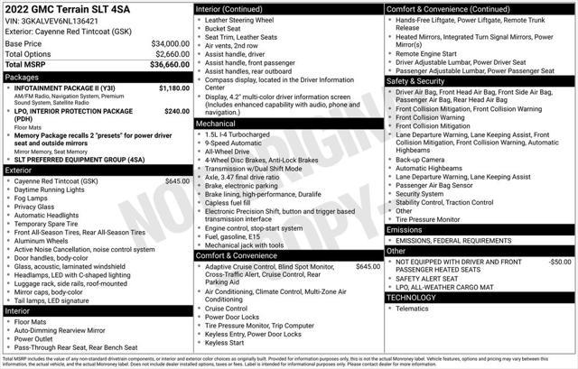 used 2022 GMC Terrain car, priced at $25,496