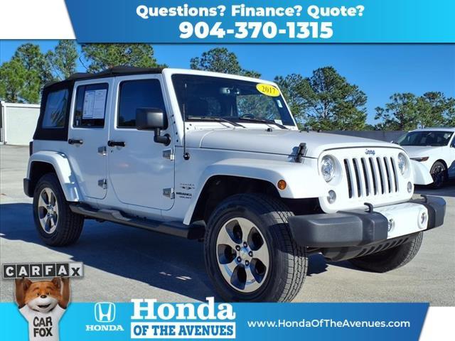 used 2017 Jeep Wrangler Unlimited car, priced at $24,893