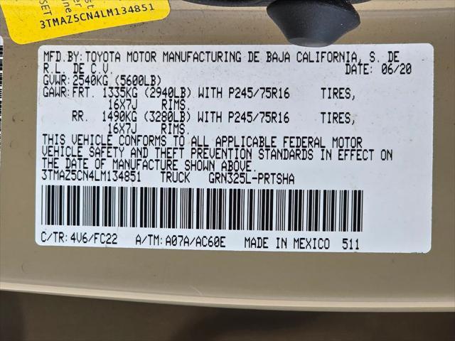 used 2020 Toyota Tacoma car, priced at $28,500
