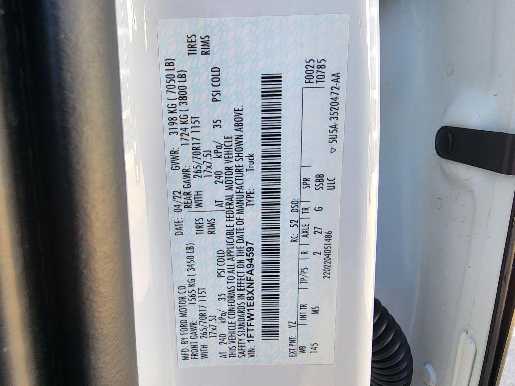 used 2022 Ford F-150 car, priced at $19,990